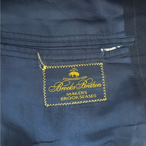 Brooks Brothers Wool Navy Blue gray Pinstripe Blazer Sportcoat Suit Jacket
45R - Picture 8 of 8